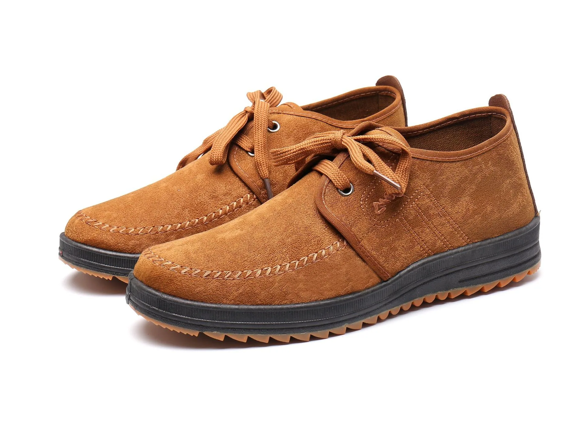 Old Beijing cloth shoes, spring and summer cowhide sole work shoes, middle-aged and elderly soft soled men's casual shoes, breat