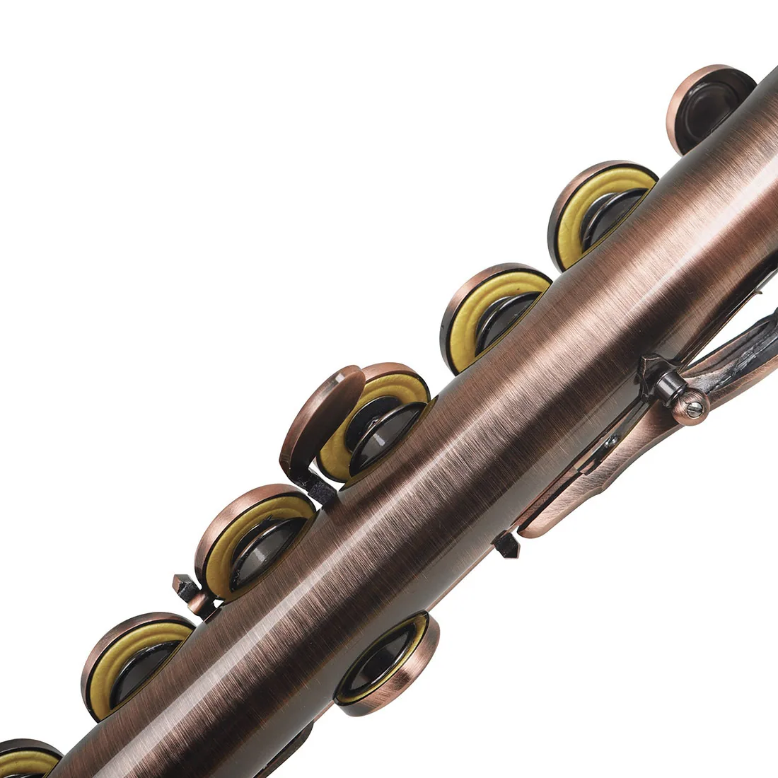 16 hole flute with C/C key and E key, arranged in a red antique style flute, for beginners to play in a band and for grading pur 14
