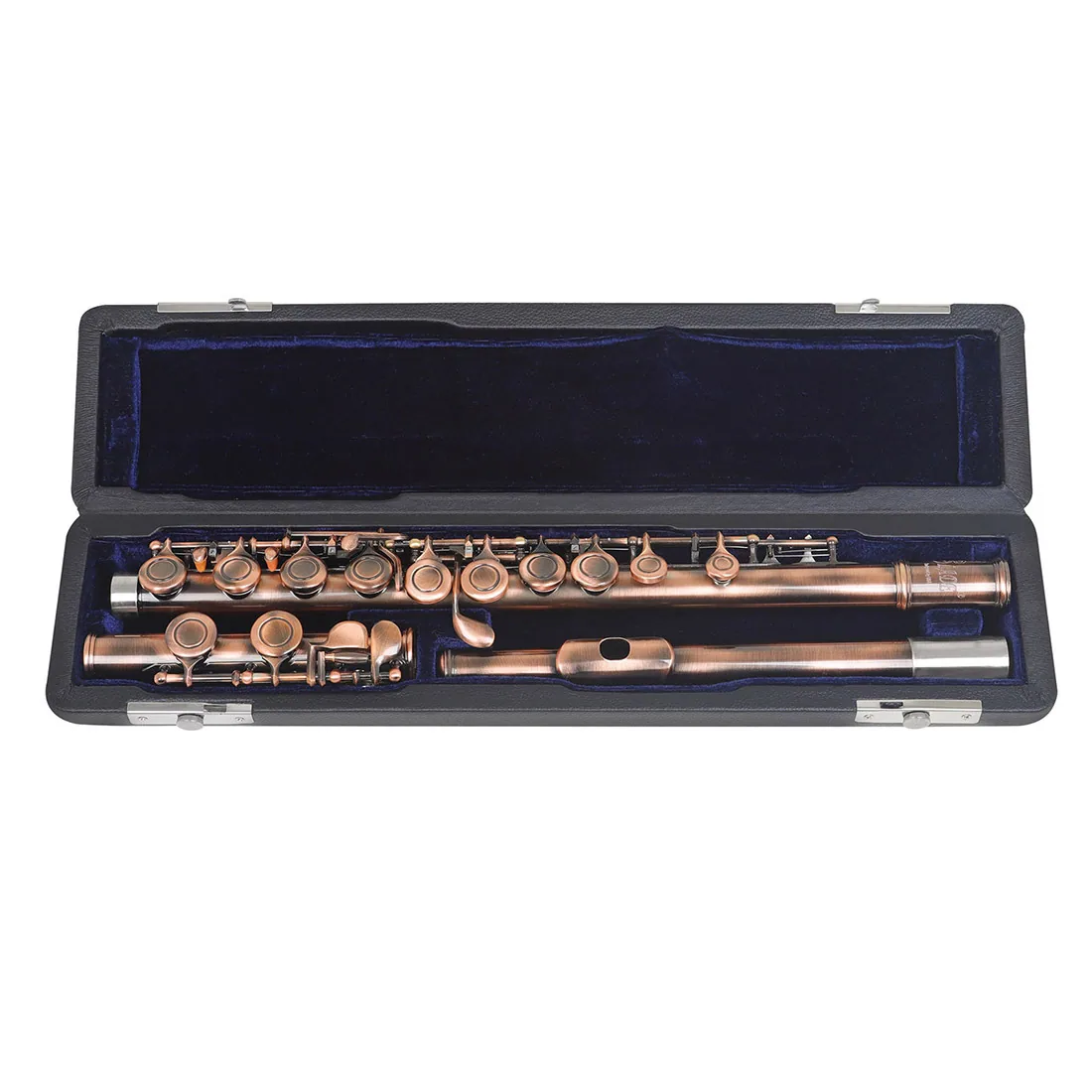 16 hole flute with C/C key and E key, arranged in a red antique style flute, for beginners to play in a band and for grading pur 4