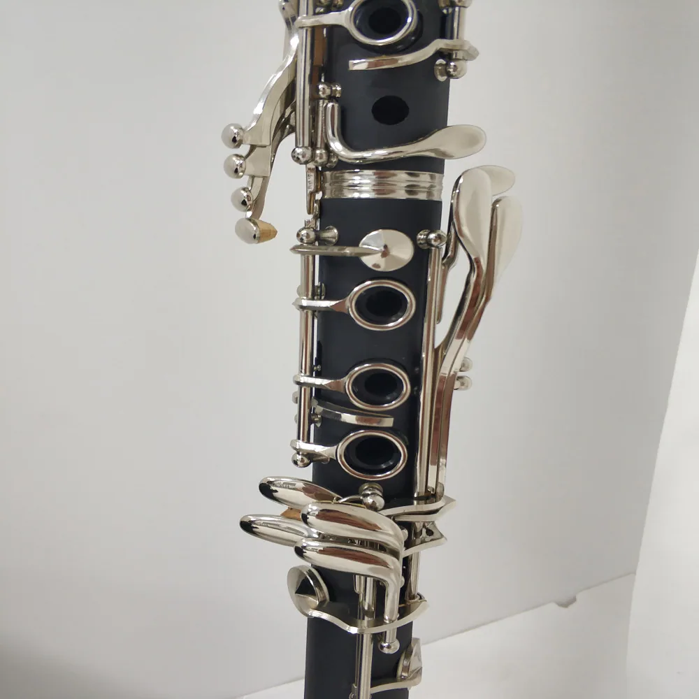 Manufacturer wholesale B-tone clarinet, rubberwood nickel plated black tube, 17 key instrument for children, adults, beginners 18