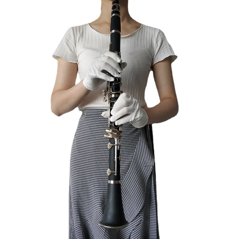 Manufacturer wholesale B-tone clarinet, rubberwood nickel plated black tube, 17 key instrument for children, adults, beginners 16