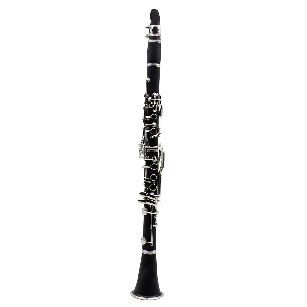 Manufacturer wholesale B-tone clarinet, rubberwood nickel plated black tube, 17 key instrument for children, adults, beginners 14