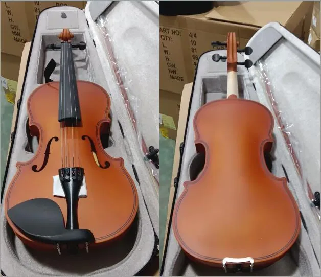 Popularize violin 4/4 natural color oak solid wood violin for students, children, beginners, adults to play violin 2