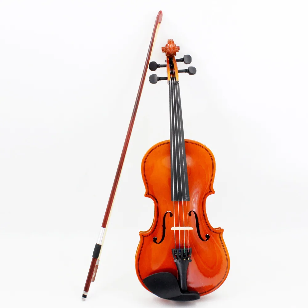 Popularize violin 4/4 natural color oak solid wood violin for students, children, beginners, adults to play violin