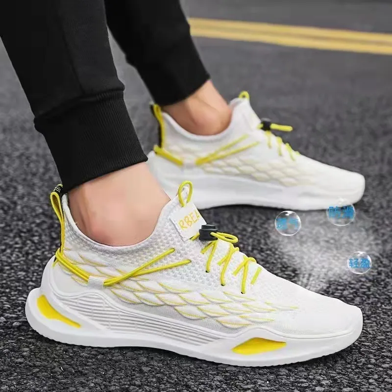 2022 Spring New Summer Breathable Casual Sneakers Korean Edition Trendy Versatile Running Men's Shoes One Piece Hair Collection 2