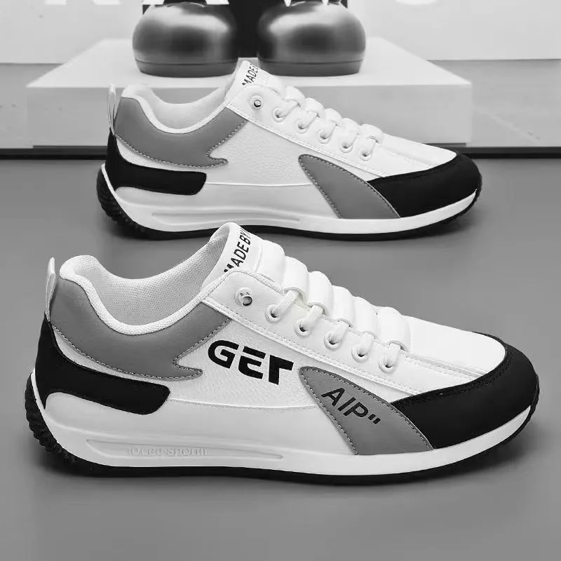 Men's 2024 Spring New Men's White Shoes Trendy Forrest Gump Shoes Lightweight Breathable Running Shoes Men's Wholesale