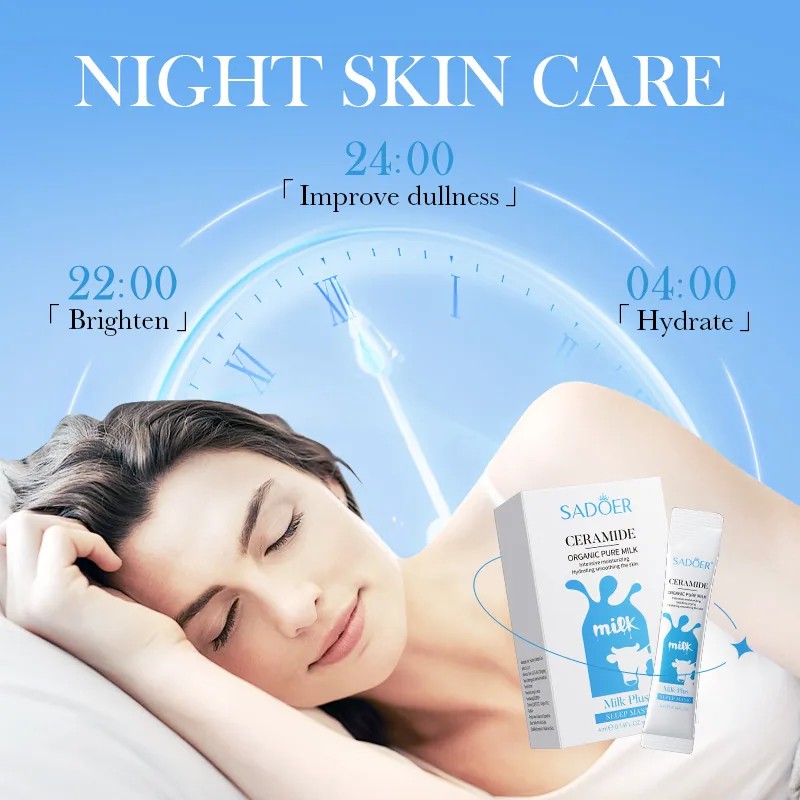 SADOER ceramide milk sleep facial mask moisturizing and skin rejuvenating cross-border e-commerce wholesale the third detail 