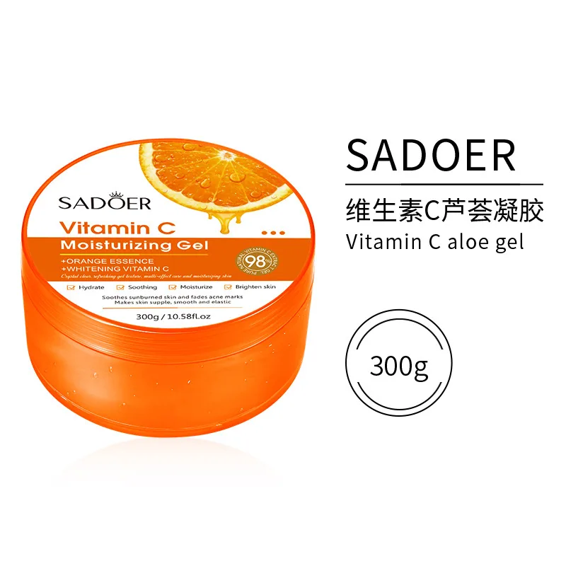 Full English SADOER Vitamin C Aloe Vera gel Aloe vera gel moisturizing and translucent cross-border cross-border skin care produ - Face & Body Mask 2