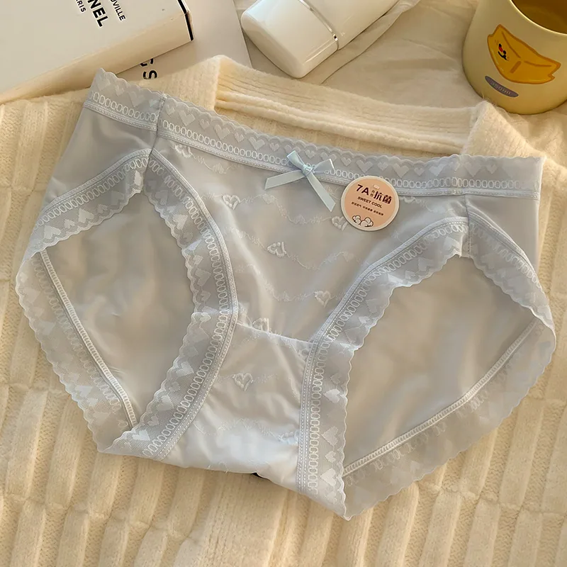 7A antibacterial pure cotton crotch ice silk underwear for women, seamless summer thin design for girls and students, triangle u 5