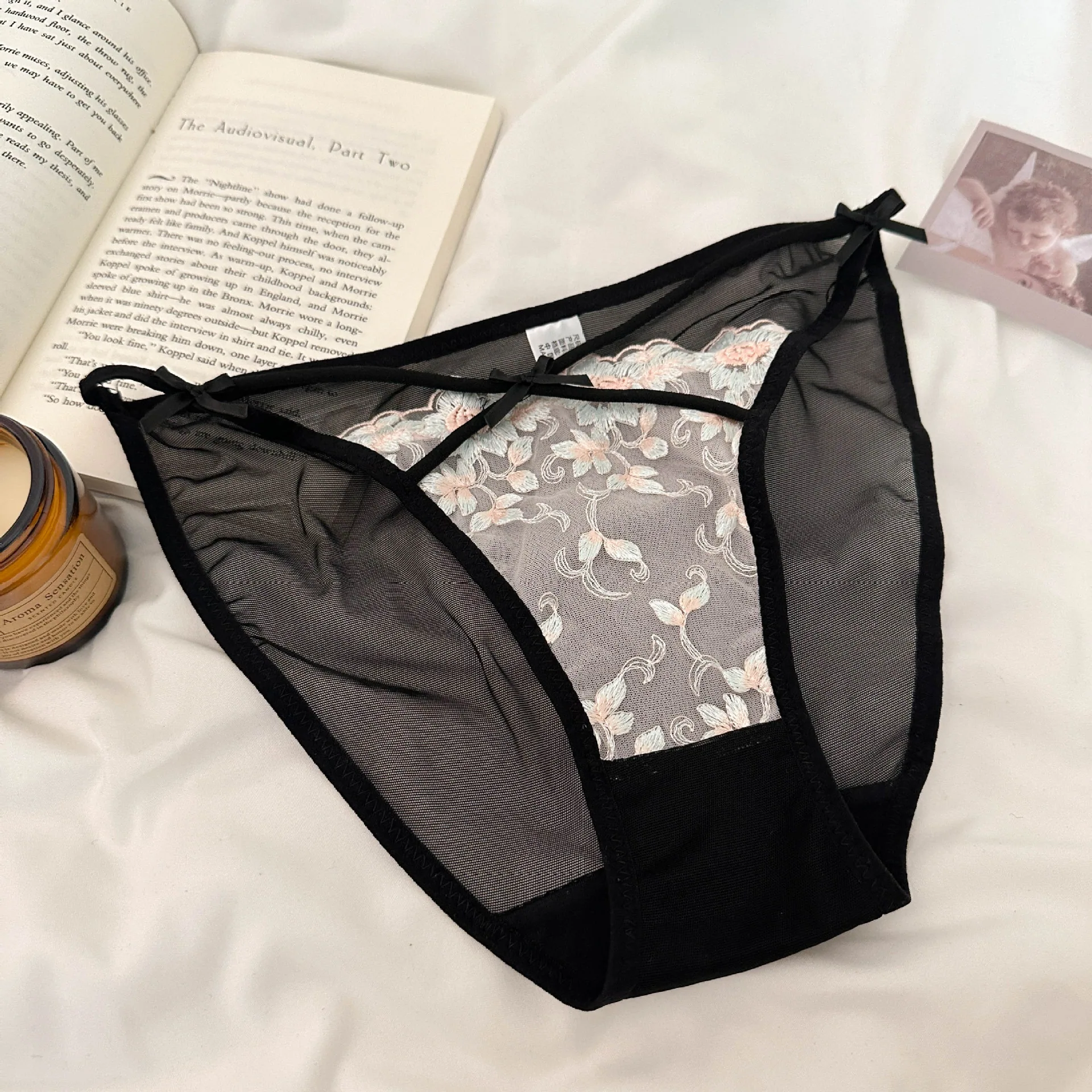 Spitzenunterwäsche für Damen, sexy, atmungsaktiv, bequem, niedrige Taille, reine Baumwolle, Mädchenunterwäsche, Sommer-Damen-Triangel-Hose 4