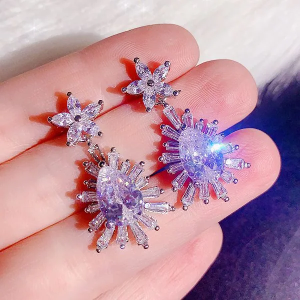 High end, super heavy, all zirconia, super gorgeous earrings, high-end, super sparkling, full zirconia inlaid dress accessories 13