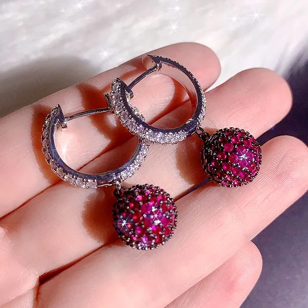 High end, super heavy, all zirconia, super gorgeous earrings, high-end, super sparkling, full zirconia inlaid dress accessories 20