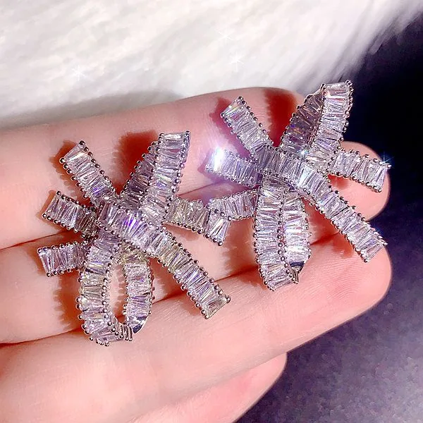 High end, super heavy, all zirconia, super gorgeous earrings, high-end, super sparkling, full zirconia inlaid dress accessories 6