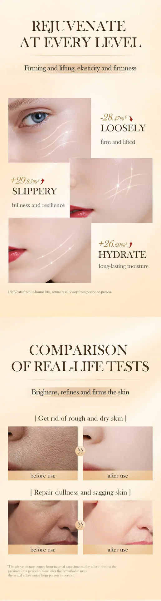 SADOER Snail Rose Essence Lotion bottle capacity and specification labeling, cross-border skincare essence.