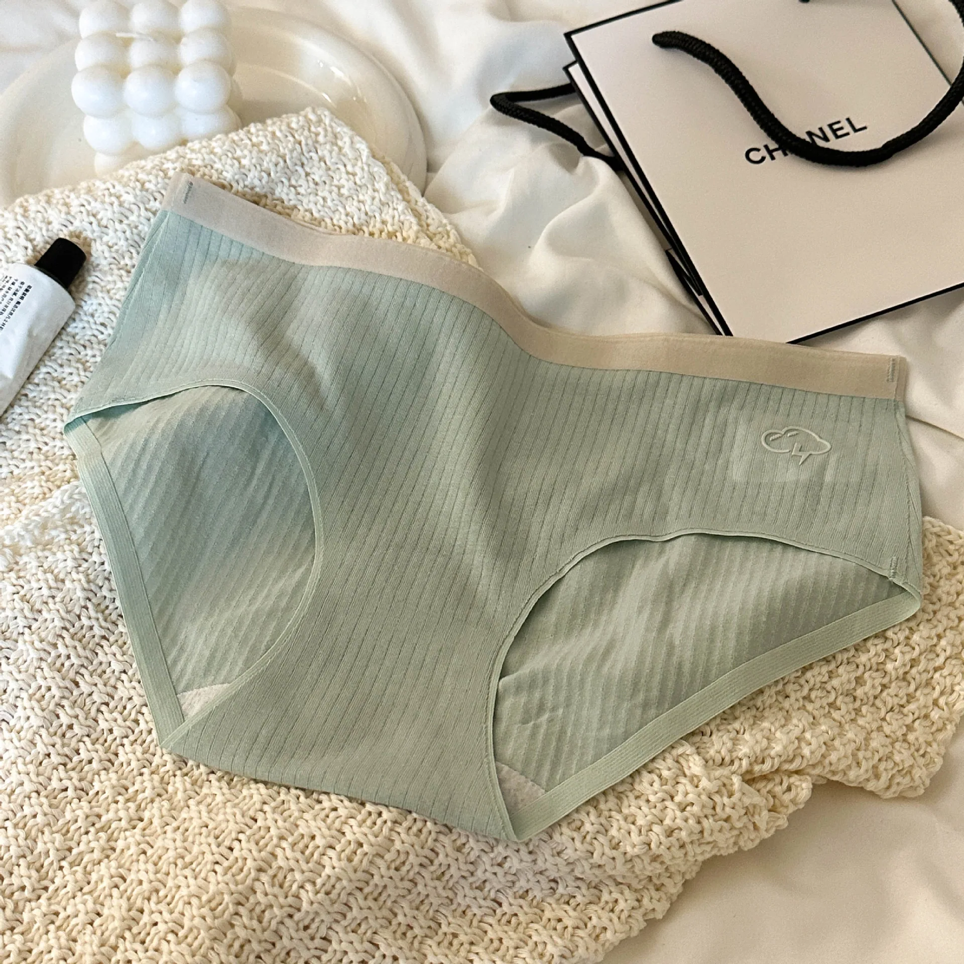 Skin friendly girl~Women's breathable and comfortable pure cotton underwear, women's pure cotton bottom crotch triangle pants - Other Underwear 4