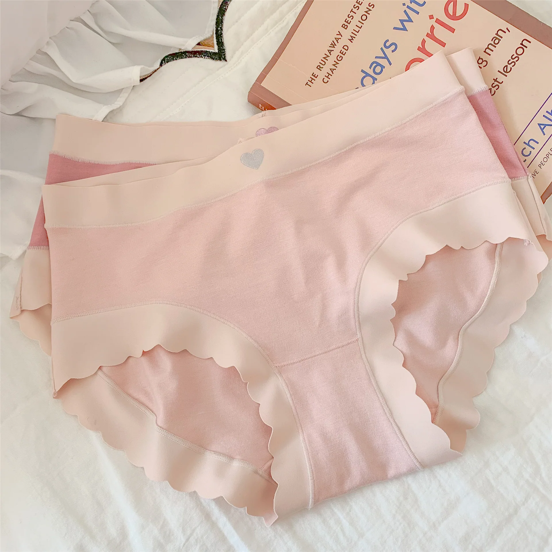 Gentle Pink Mist~Underwear Women Modal Edge Women No Trace Women Comfortable Women Triangle Pants - Other Underwear 2