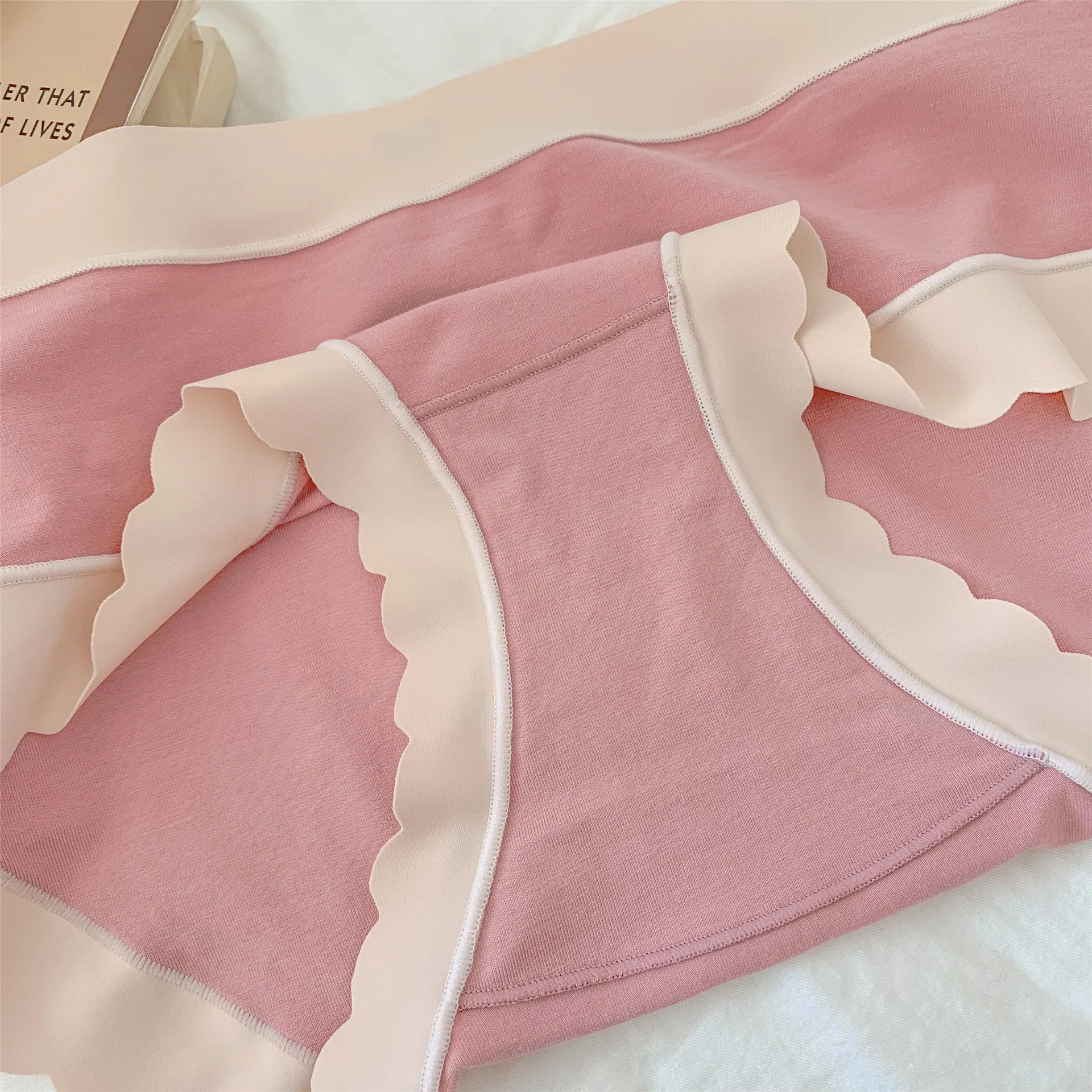 Gentle Pink Mist~Underwear Women Modal Edge Women No Trace Women Comfortable Women Triangle Pants - Other Underwear 3