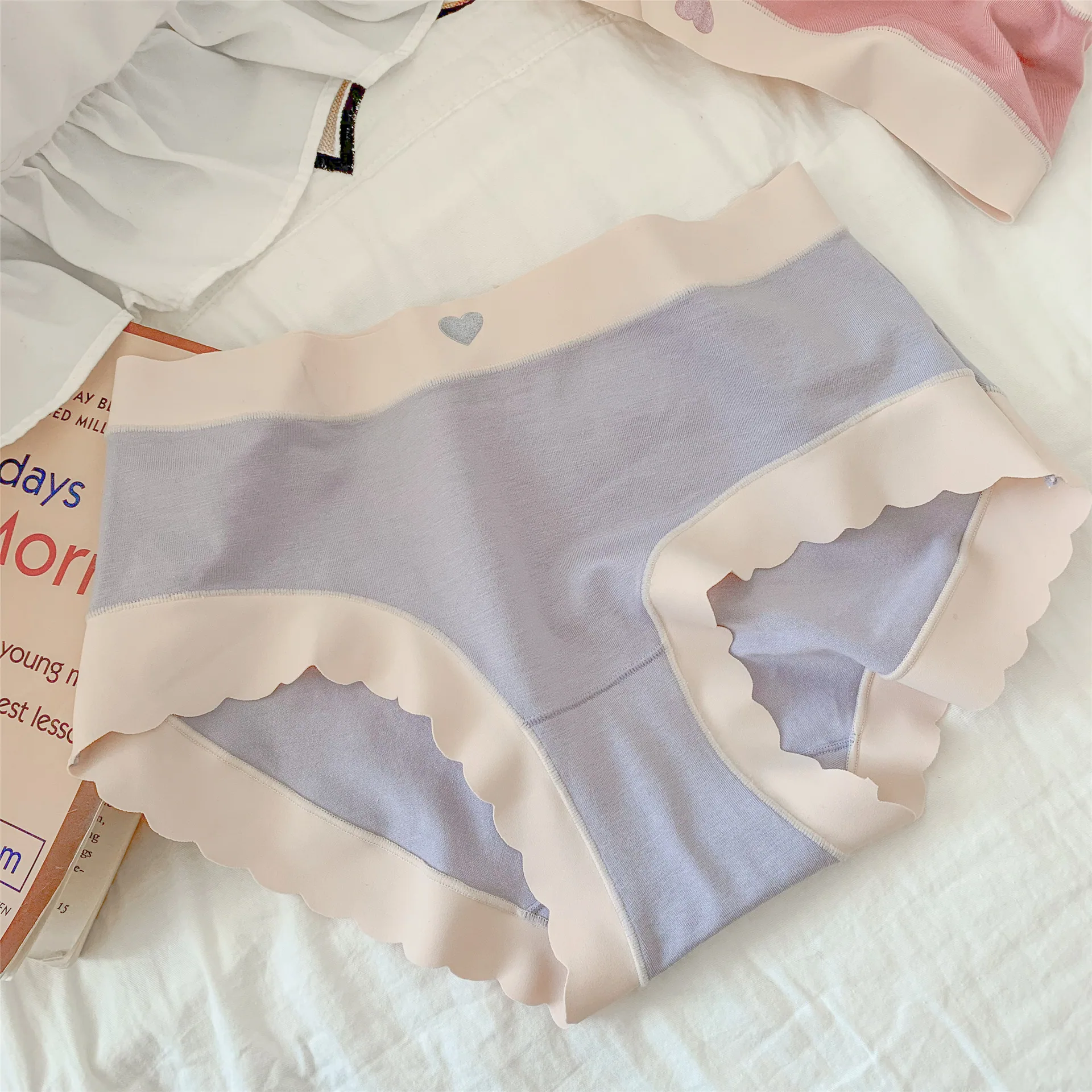 Gentle Pink Mist~Underwear Women Modal Edge Women No Trace Women Comfortable Women Triangle Pants - Other Underwear 4