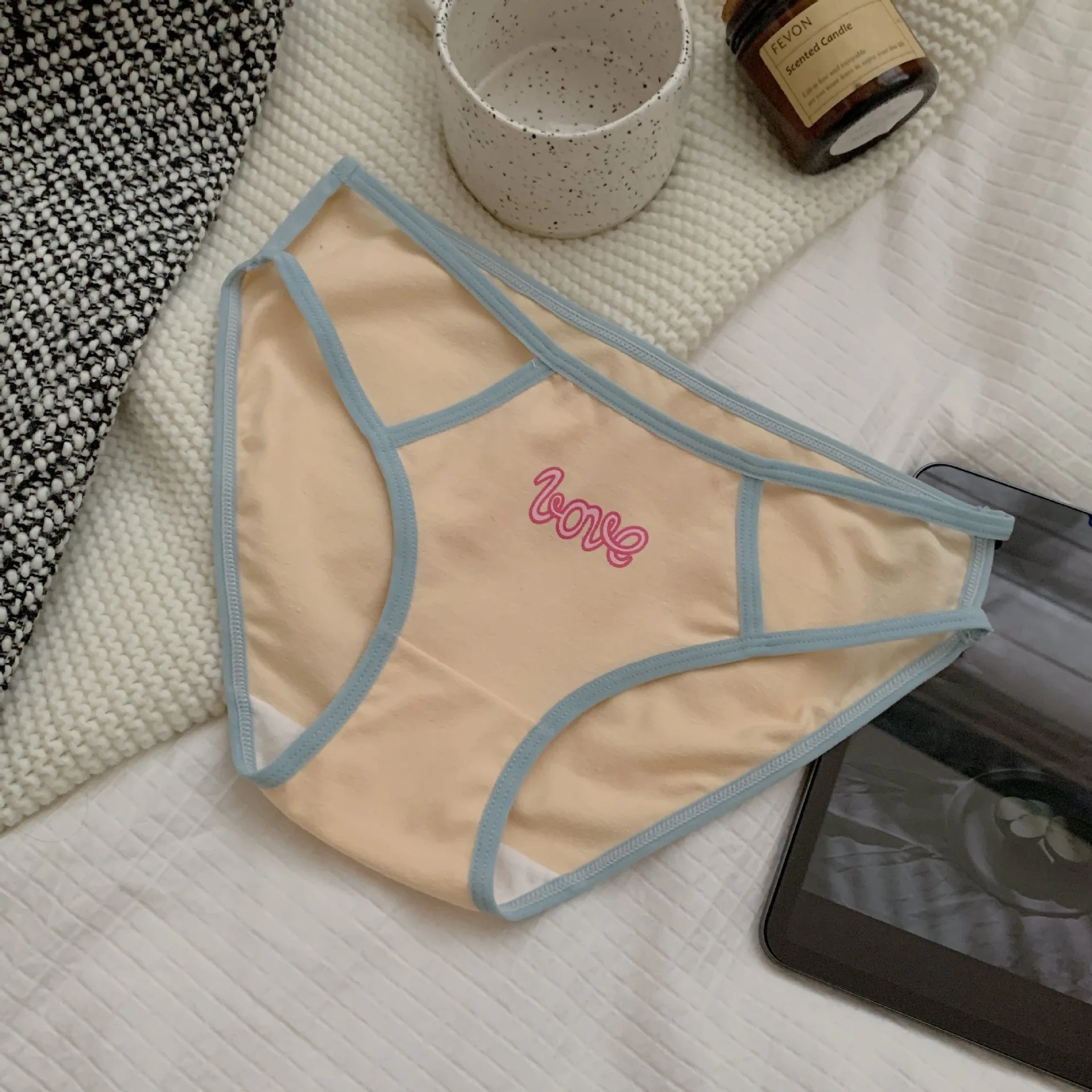 'Color blocking girl' Japanese underwear cotton women's pure cotton girl student low waist comfortable breathable triangle pants 3