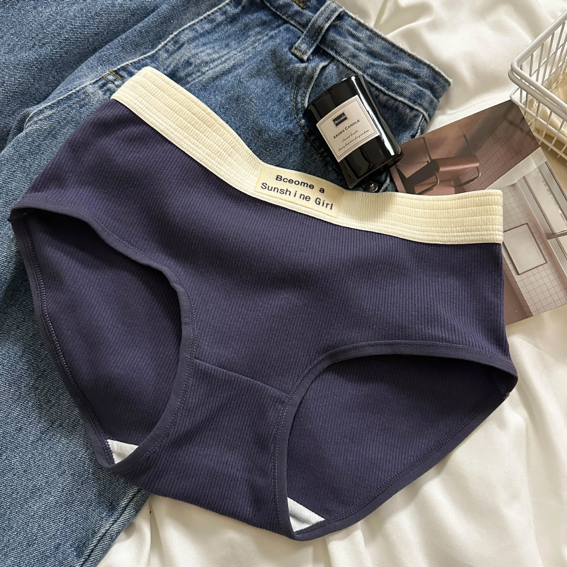 My cat stretches lazily every day. "【 Early Autumn 】 Girls' pure cotton underwear, ladies' pure cotton - Girls Underwear