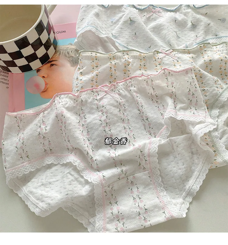 Tulip Japanese pure cotton underwear for female students and girls, low waist, all cotton, breathable triangle pants, thin, summ - Girls Pants 2