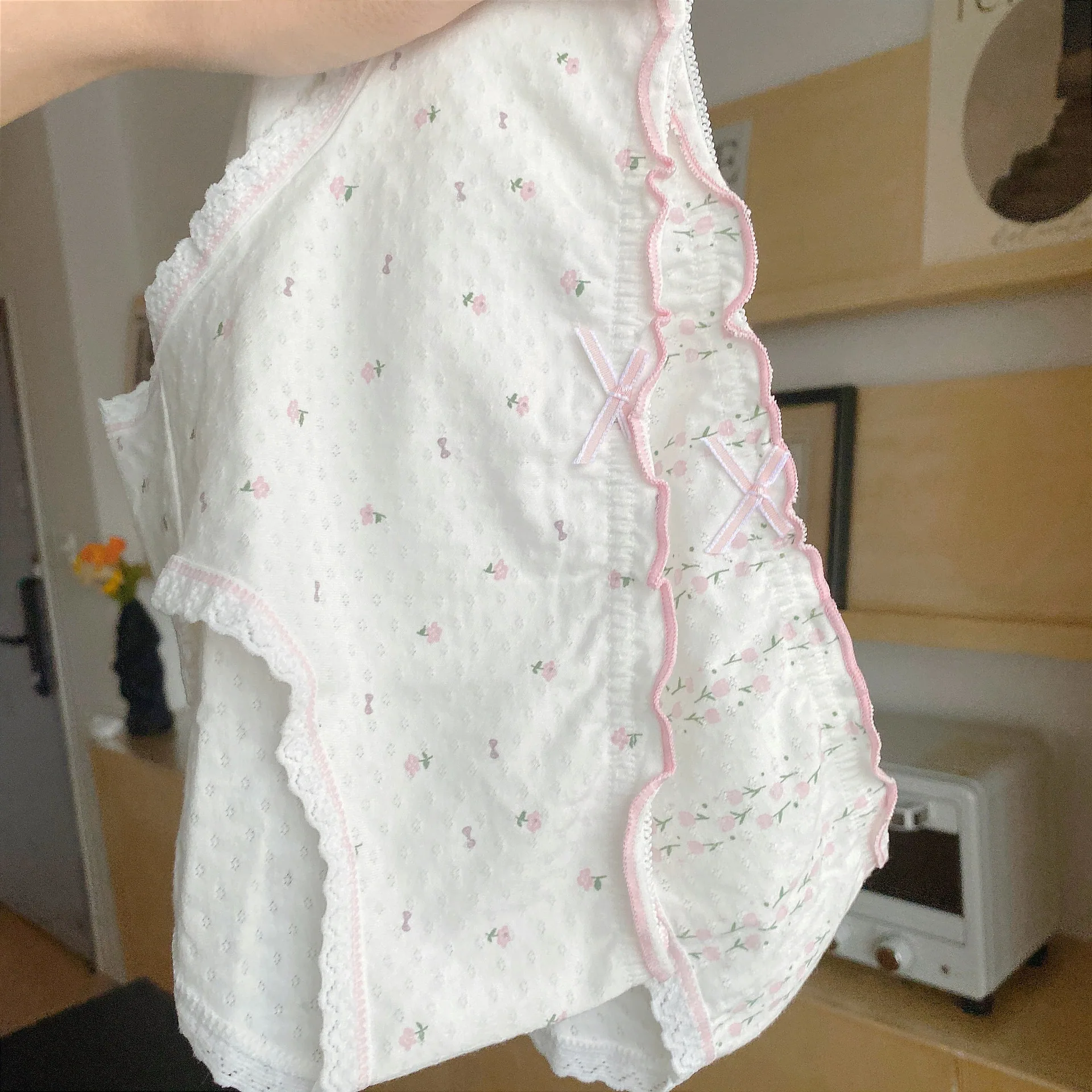 Tulip Japanese pure cotton underwear for female students and girls, low waist, all cotton, breathable triangle pants, thin, summ - Girls Pants