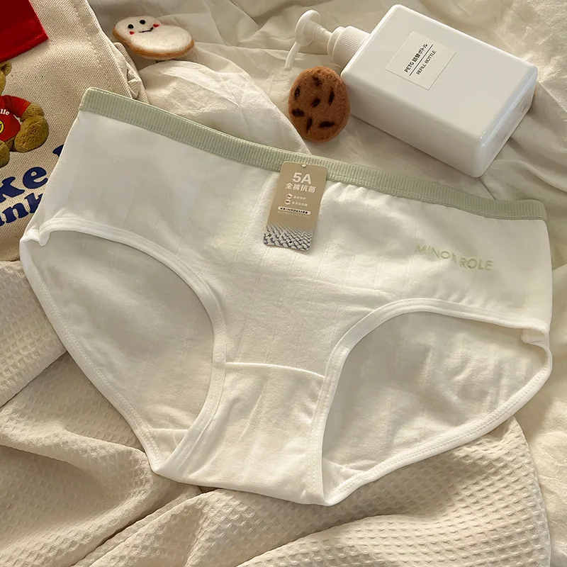 【 5A level antibacterial 】 Simple underwear for women, pure cotton, girlish style, ins for girls, cute, skin friendly, pure cott 5