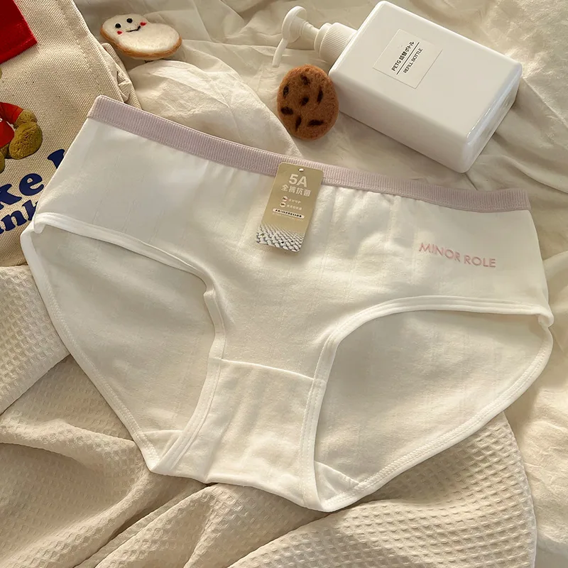 【 5A level antibacterial 】 Simple underwear for women, pure cotton, girlish style, ins for girls, cute, skin friendly, pure cott 4