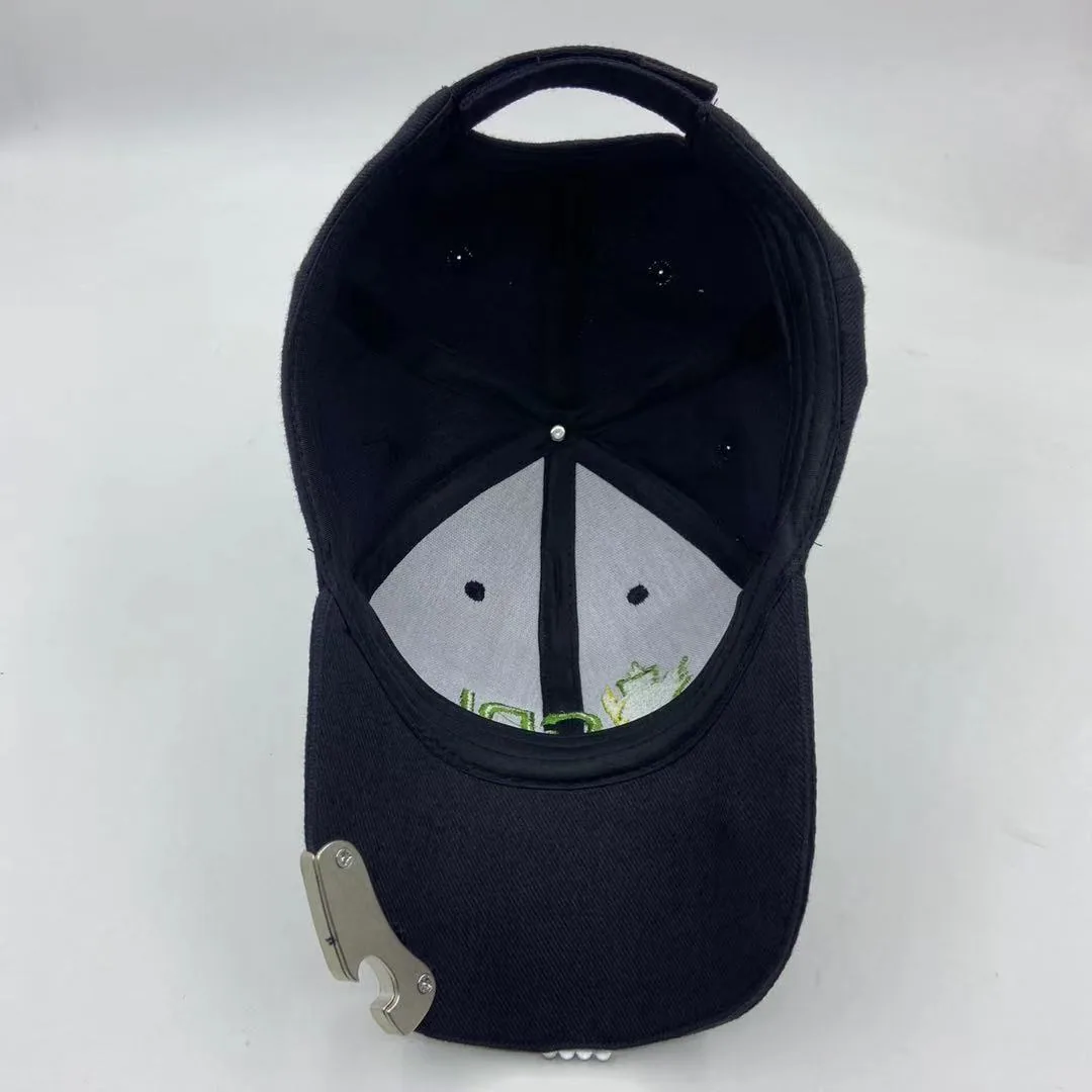 Atap lebar bersulam empat musim penutup pelindung matahari surat kubah universal, pembuka botol, topi besbol, penutup bir flip duckbill, cust 2