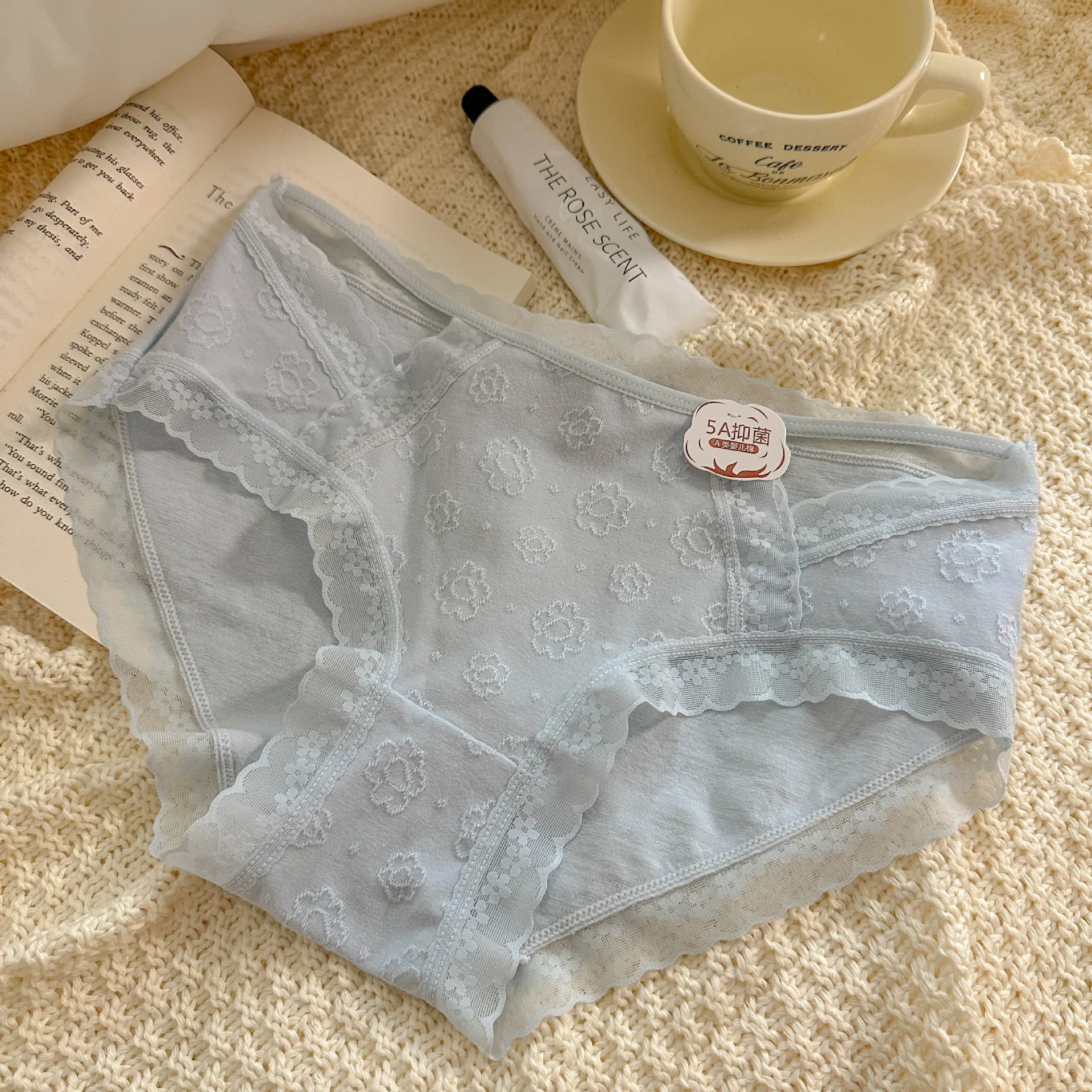 Japanese Pure Desire Bayi Kapas Seluar Dalam Perempuan Pinggang Pertengahan Lace Seluar Dalam Seksi Kapas Berongga Seluar Segitiga Wanita Bernafas 4