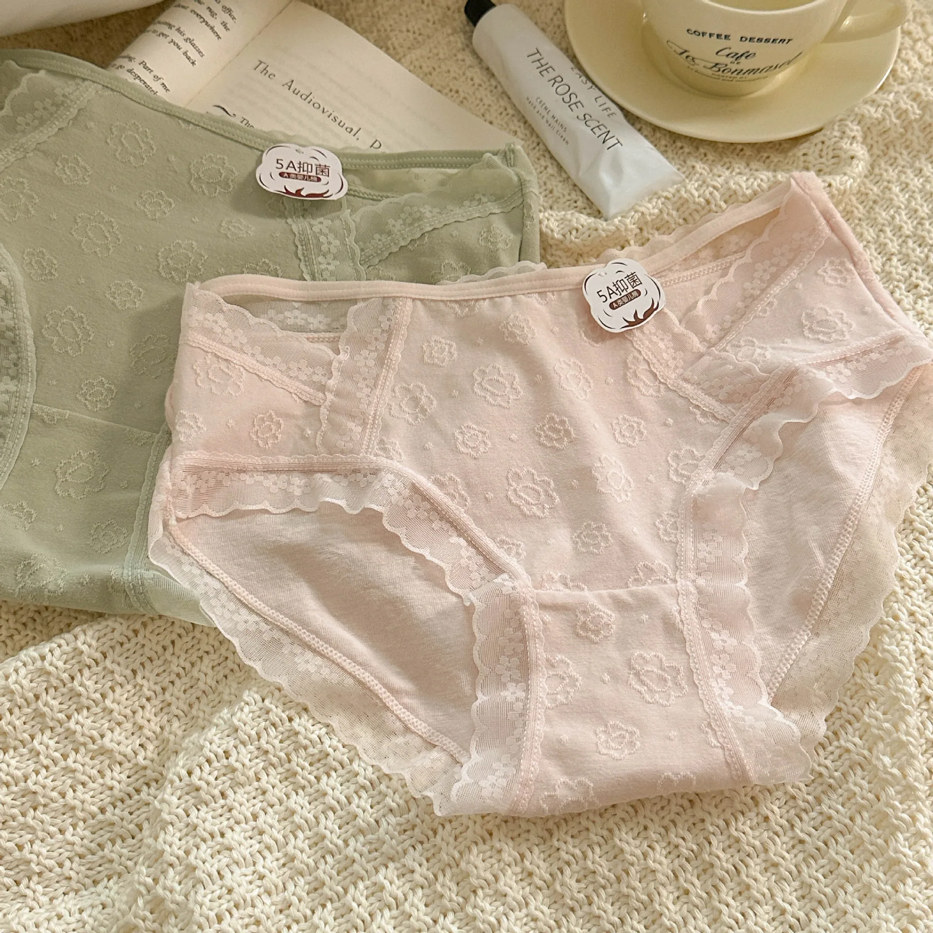 Japanese Pure Desire Bayi Kapas Seluar Dalam Perempuan Pinggang Pertengahan Lace Seluar Dalam Seksi Kapas Berongga Seluar Segitiga Wanita Bernafas 5