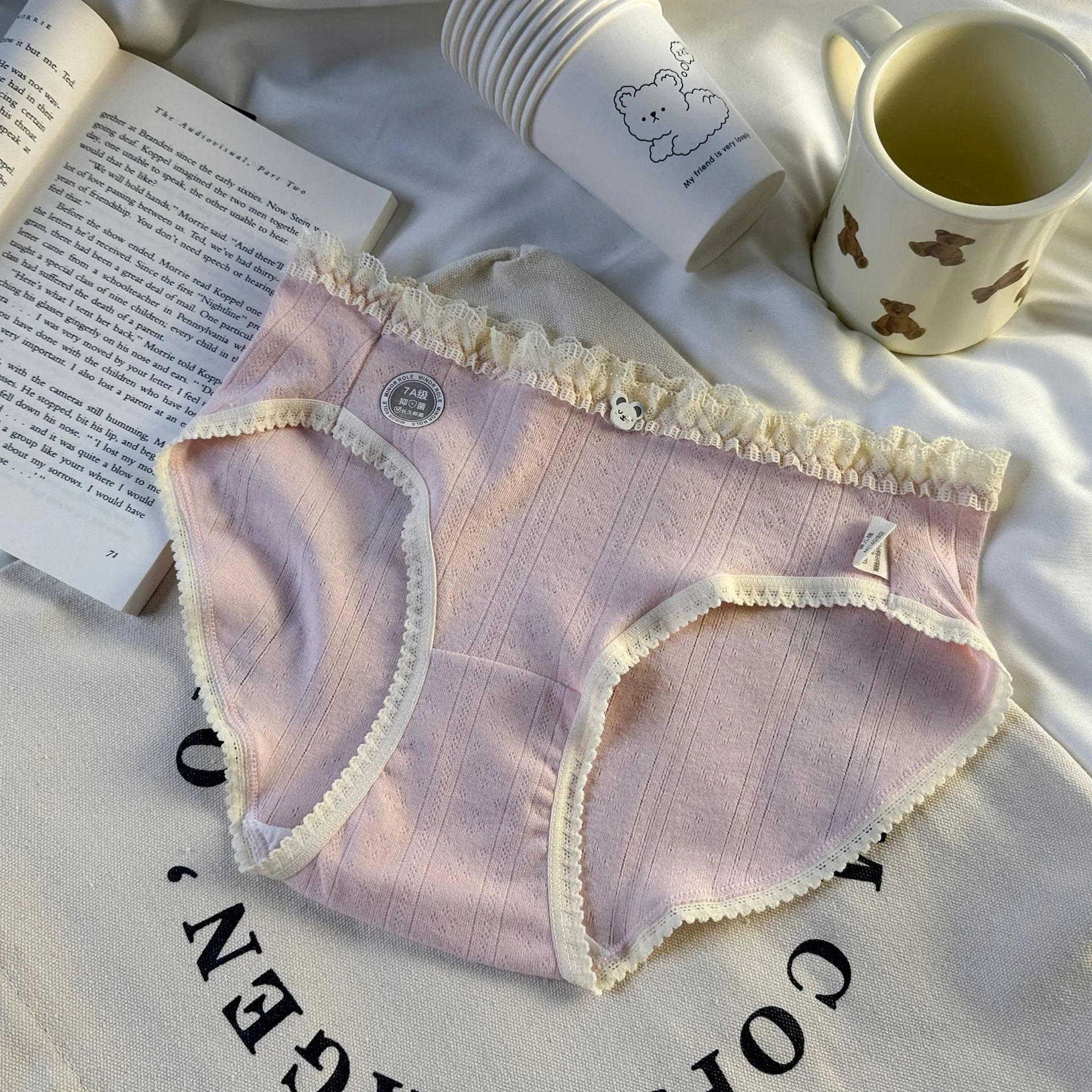 7A antibacterial underwear for girls, made of pure cotton with no trace, made of pure cotton, suitable for teenage students, mid 2