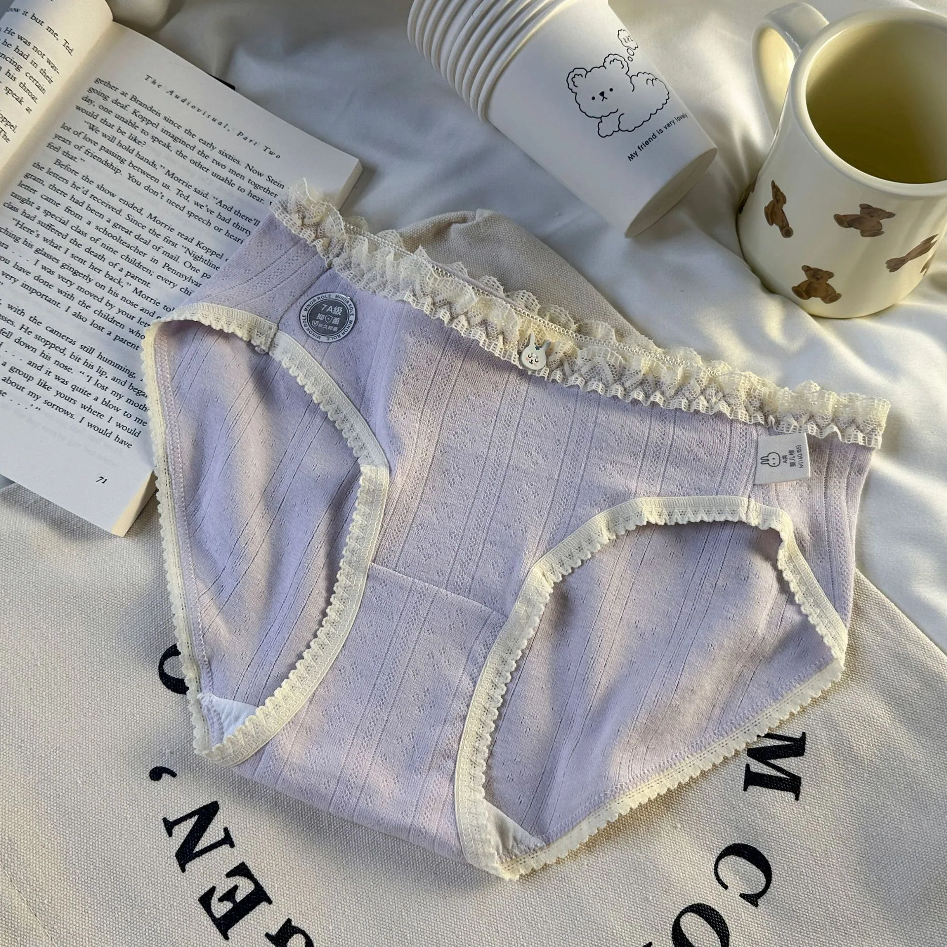 7A antibacterial underwear for girls, made of pure cotton with no trace, made of pure cotton, suitable for teenage students, mid 4