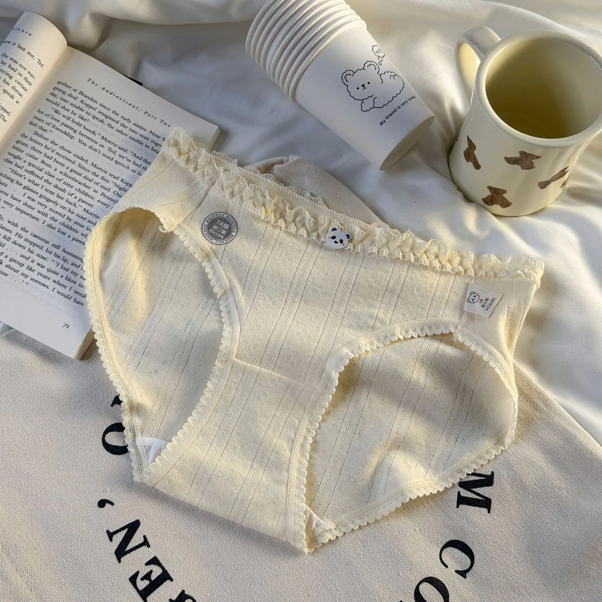 7A antibacterial underwear for girls, made of pure cotton with no trace, made of pure cotton, suitable for teenage students, mid 3