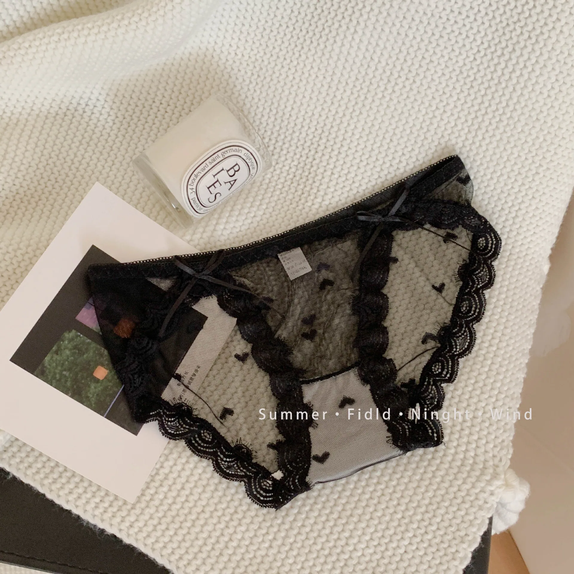 Japanese sexy lace women's underwear low waist pure desire girl mesh breathable pure cotton underwear wholesale for girls