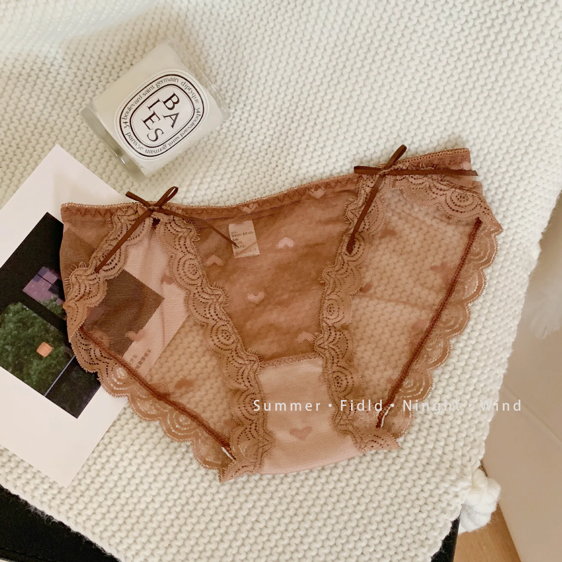 Japanese sexy lace women's underwear low waist pure desire girl mesh breathable pure cotton underwear wholesale for girls 5