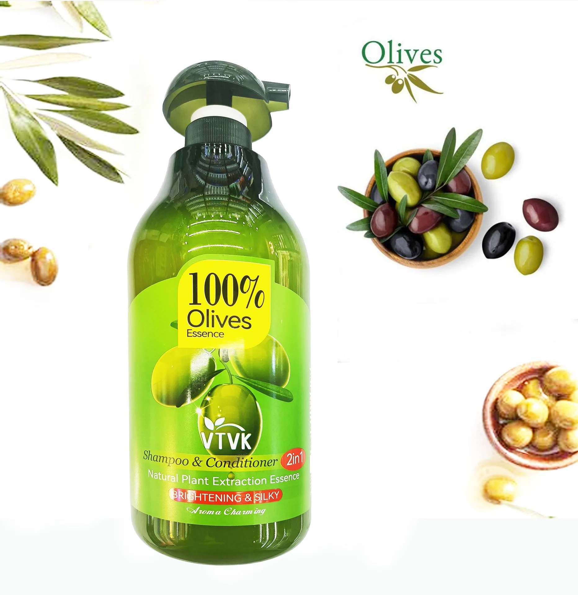 VTVK 2-in-1 Shampoo & Conditioner with Olives Essence Features 1500ml