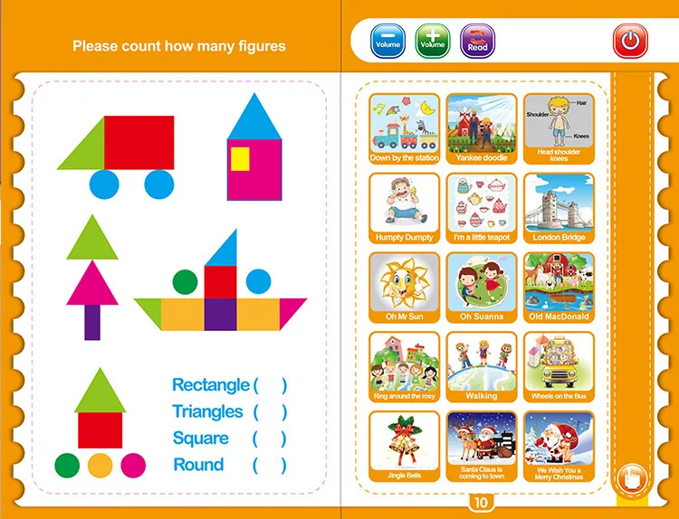 Cross border new English finger reading children's early education puzzle learning toys popular smart audio e-books 7
