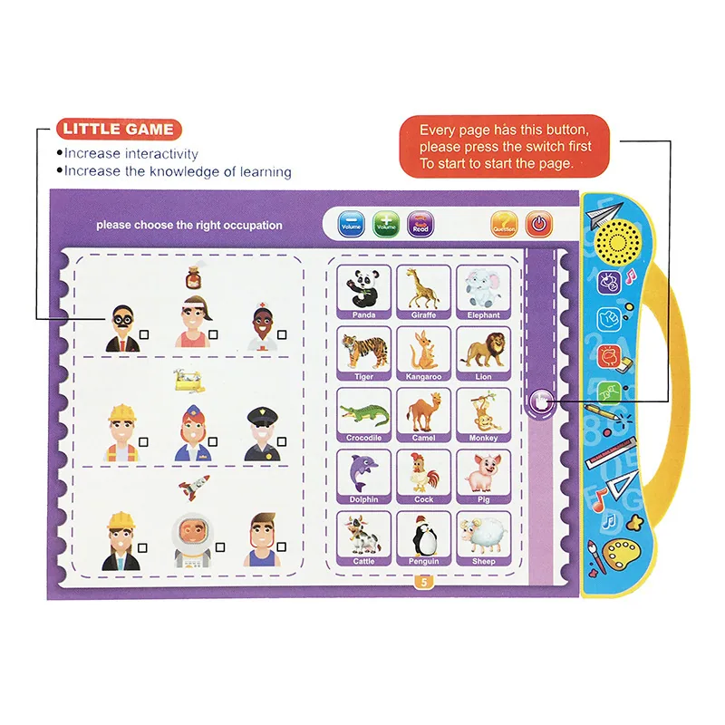 Cross border new English finger reading children's early education puzzle learning toys popular smart audio e-books 5