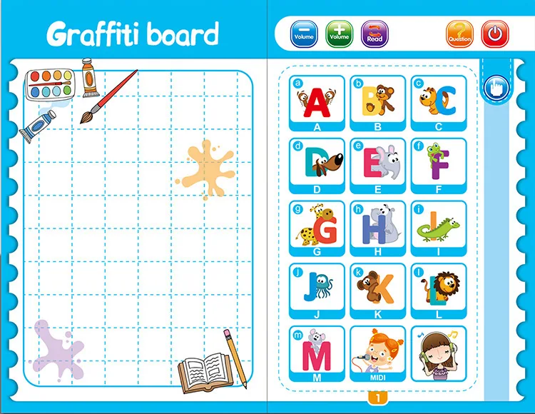 Cross border new English finger reading children's early education puzzle learning toys popular smart audio e-books 9