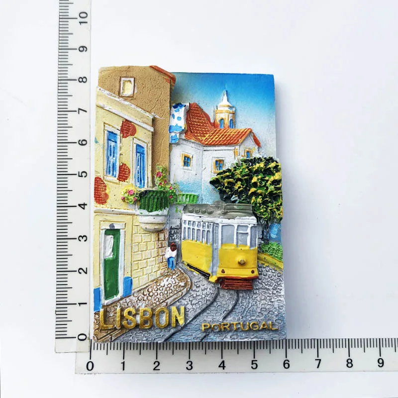 Wholesale cross-border goods from manufacturers, Lisbon, Portugal, tourism commemorative crafts, resin painted magnets, refriger 12