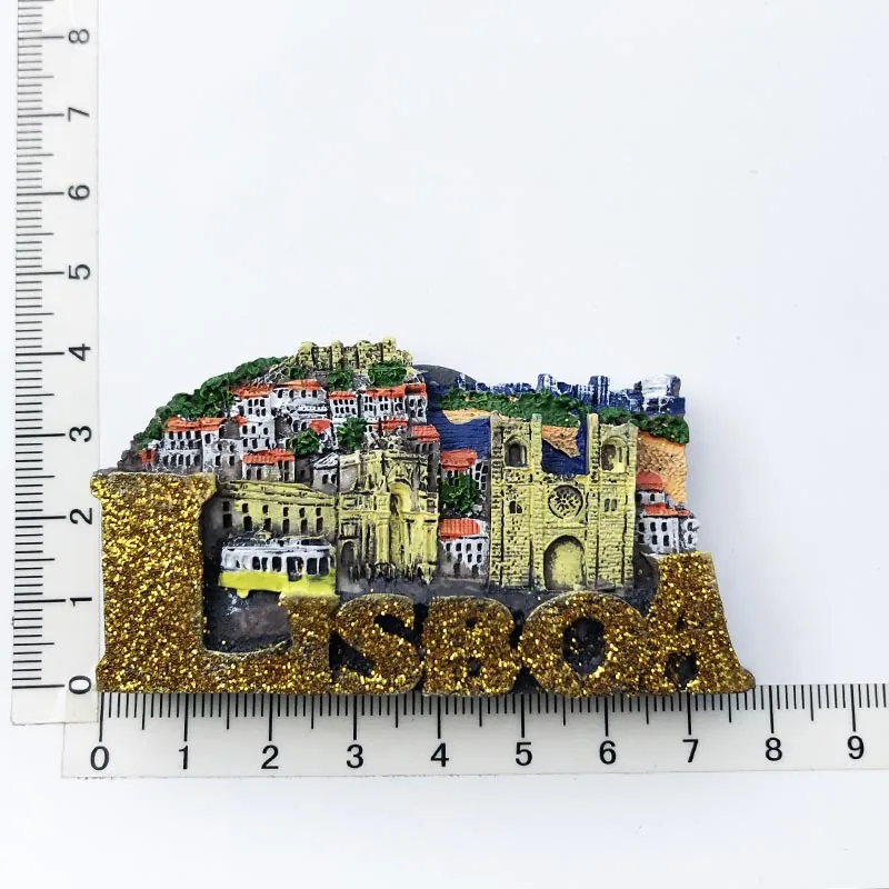 Wholesale cross-border goods from manufacturers, Lisbon, Portugal, tourism commemorative crafts, resin painted magnets, refriger 11