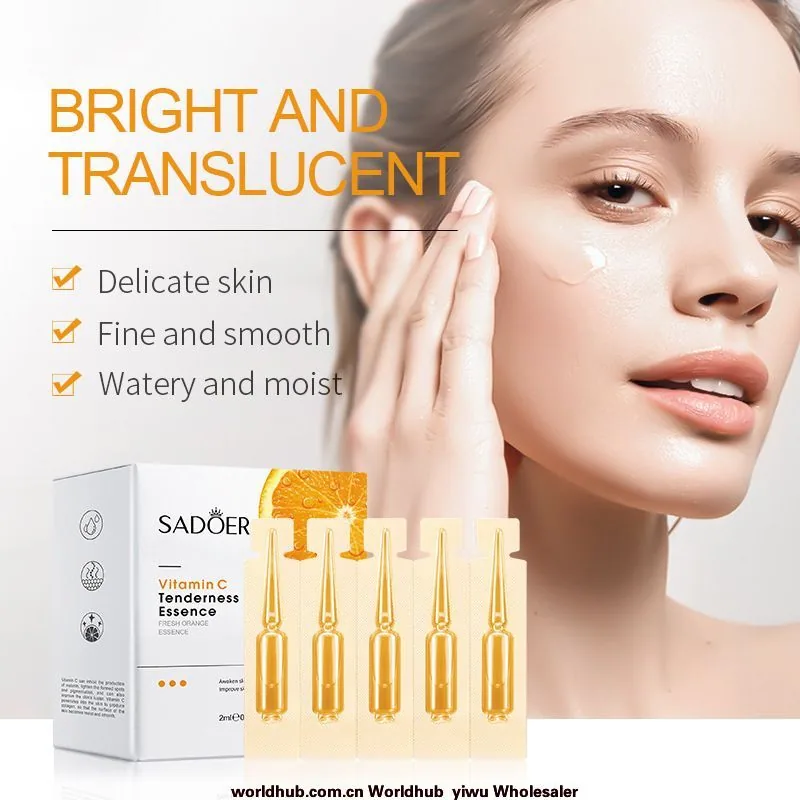 SADOER Vitamin C essence Texture Close up Light lotion Easy to Absorb Non sticky Moisturizing Skin Care essence