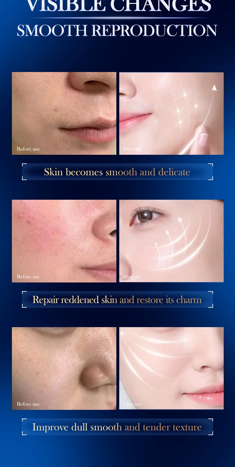 SADOER Hyaluronic Acid B5 Repairing Sleep facial mask Details Feature Moisturizing facial mask Texture Display Cross border E