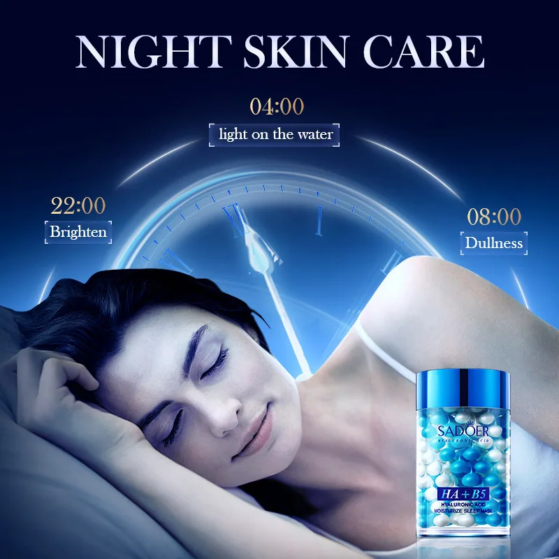 SADOER Hyaluronic Acid B5 Repairing Sleep facial mask Package Dimension Drawing, Cross border E-commerce Foreign Trade Specif