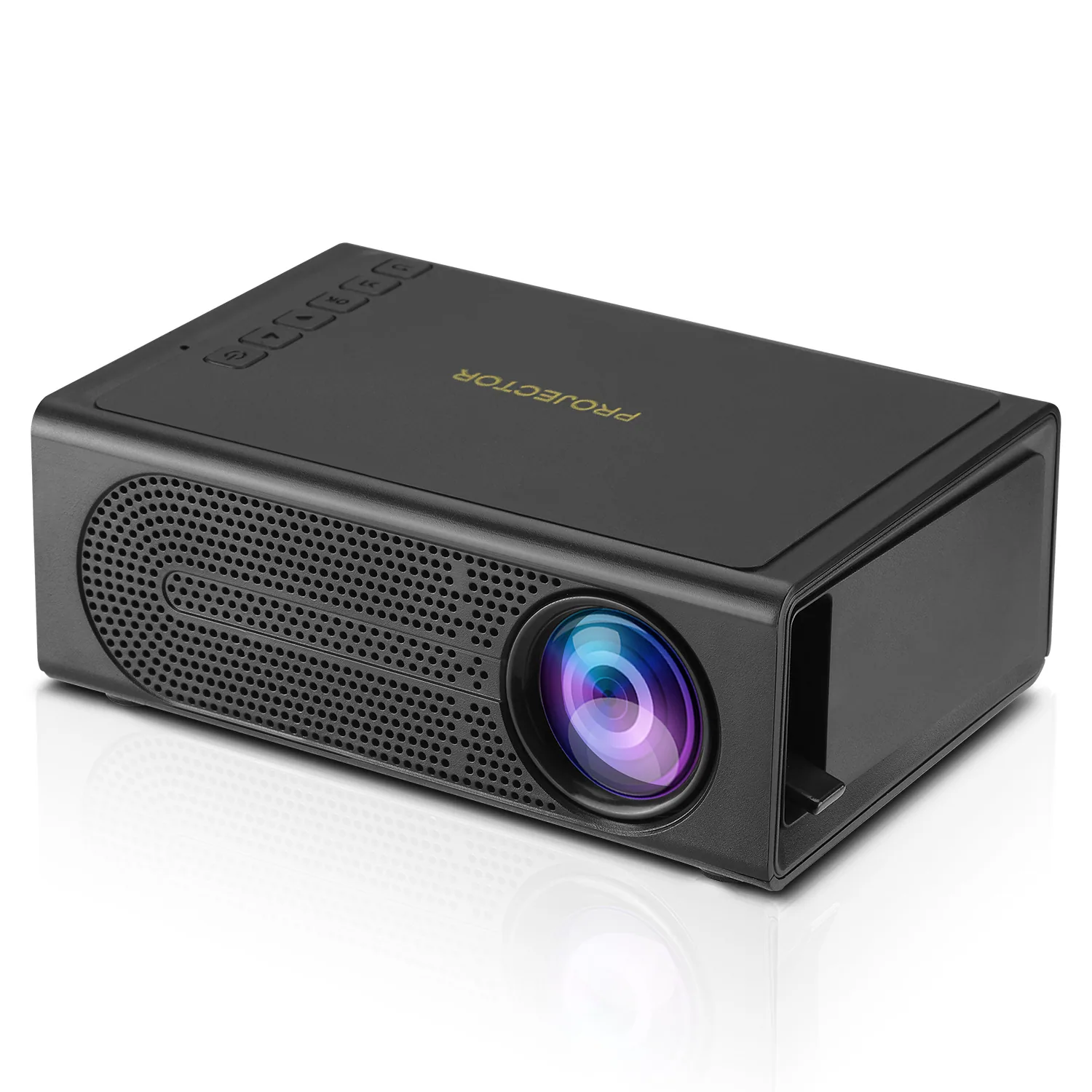 New M200 Portable Mini Projector LED Phone Home Theater Wired Phone Same Screen Support 1080p
