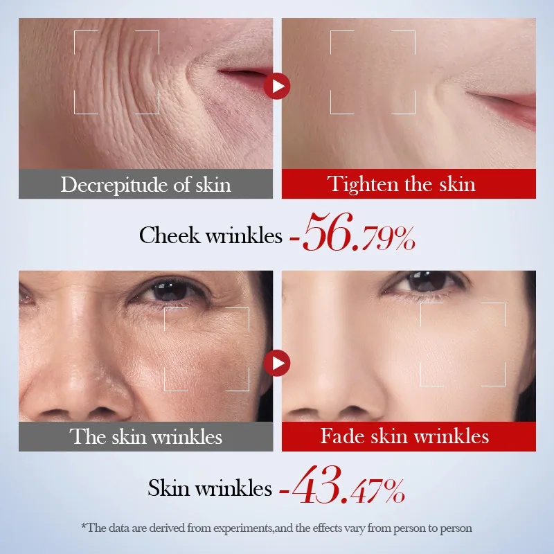 Dimension and capacity annotation diagram of SADOER snail collagen anti wrinkle lotion, specification display of facial and b