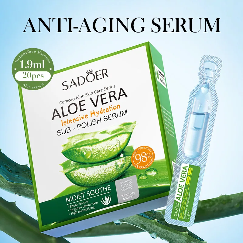 SADOER Aloe essence Multi style Display One time All English essence Color Style Difference Comparison
