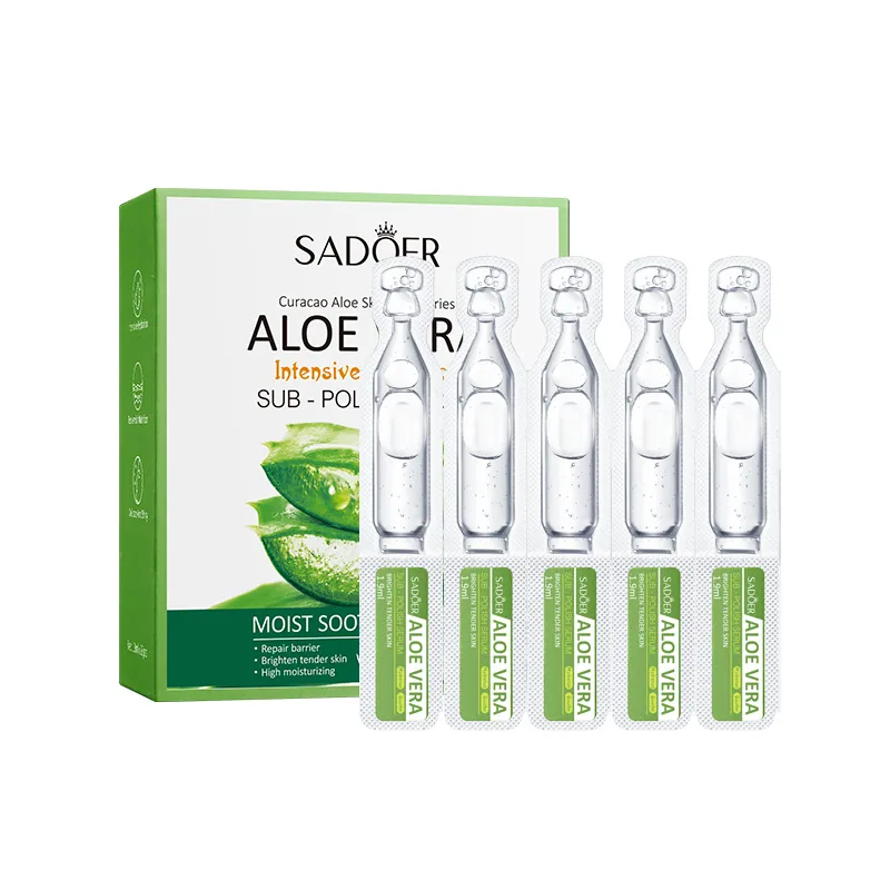 SADOER aloe moisturizing essence texture close-up transparent essence moisturizing effect display