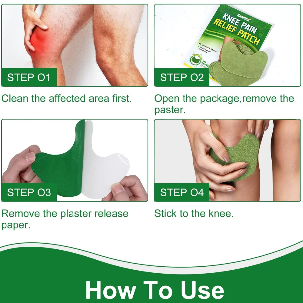 Sumifu Ai Cao Knee Patch Self heating Pain Relief Plaster Patch Sports Fitness Joint Care Cross border K18401 10